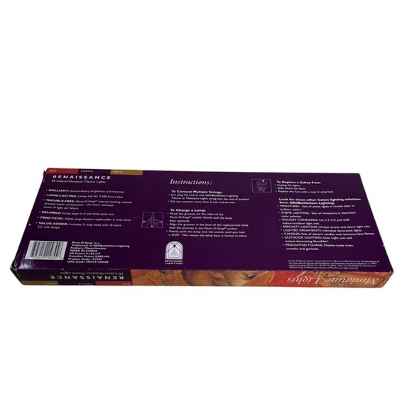 GKI Bethlehem Renaissance Christmas Red Purple Gold Theme String Light Set NIB - Picture 3 of 7